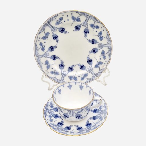 Trío de Té Inglés Royal Doulton Fuschia 1903 - Imagen 2