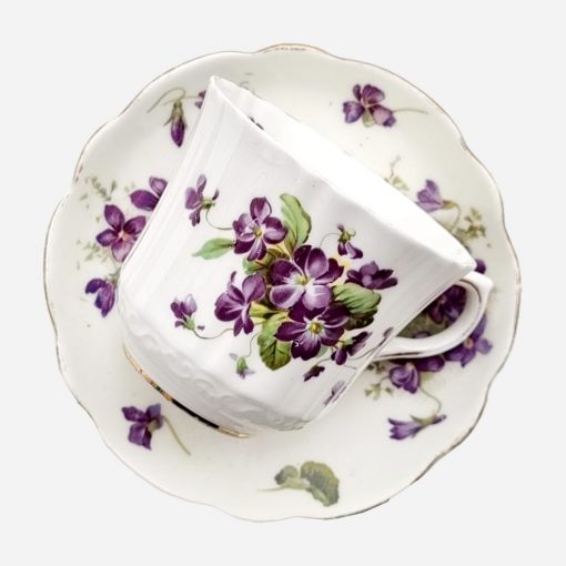 Dúo de Té Inglés Taza Old Royal Plato Hammersley - Imagen 2