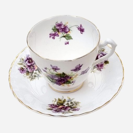 Dúo de Té Inglés Taza Adderley Plato Royal Kent