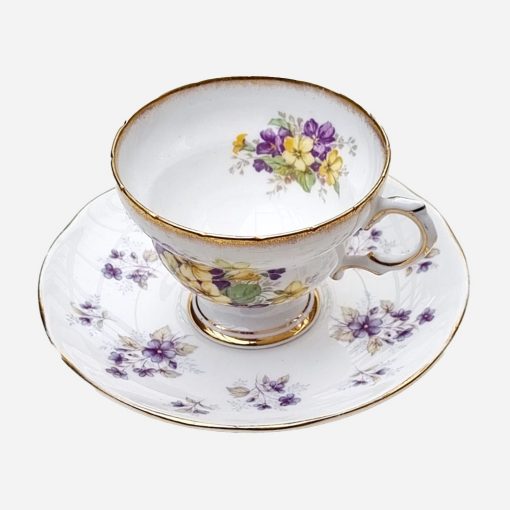 Dúo de Té Inglés Taza Rosina Plato Duchess