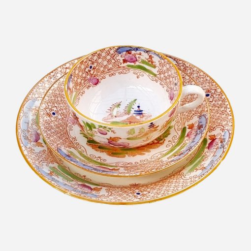 Trío de Té Inglés sin Sello Patrón Oriental