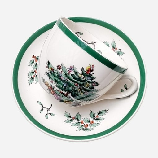 Dúo de Té Inglés Christmas Tree Spode - Imagen 2