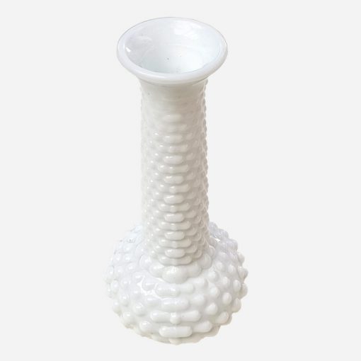 Florero Milk Glass Hobnail