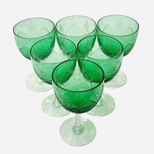Juego de 6 Copas Cristal Francés Vino Blanco