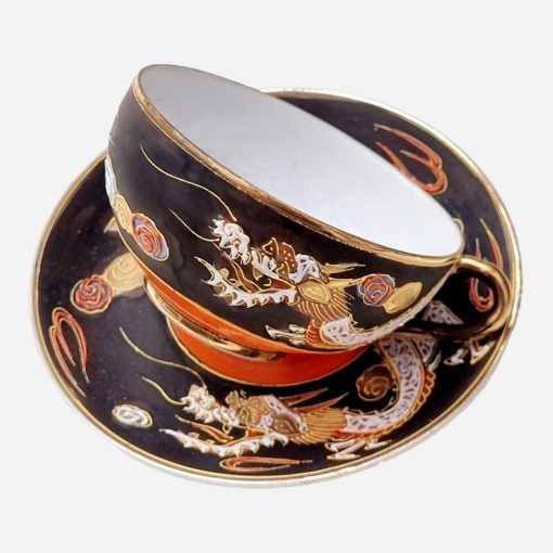 Dúo de Té Japonés Satsuma años '40 - Imagen 2