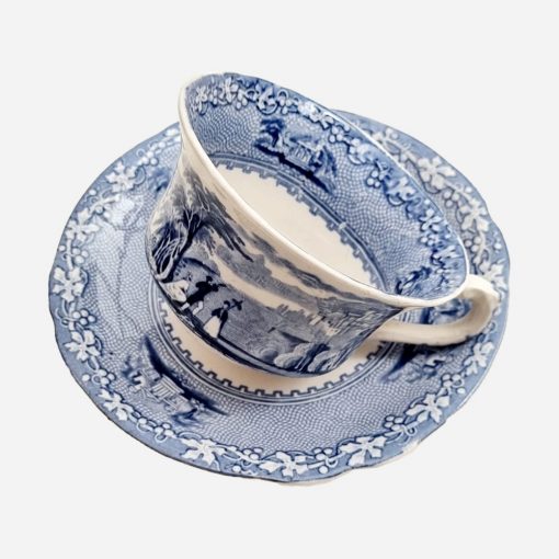 Dúo de Té Royal Sttaforshire Jenny Lind Blue - Imagen 2