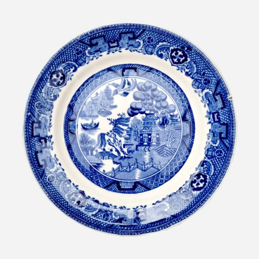 Trío de Té Inglés Old Willow Blue sin sello - Imagen 3