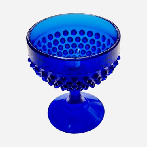 Copón Depression Glass Blue Cobalt