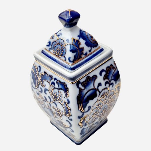Potiche Inglés Chinoiserie Blue and White