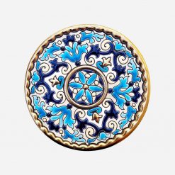 Trivet de Cerámica Español Pintado a mano dorado al oro
