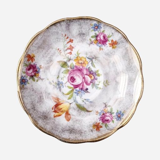 Dúo de Té Inglés Royal Albert Dorado-Floral - Imagen 3