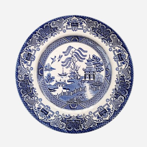 Quesera Old Willow Blue English Ironstone Pottery - Imagen 2