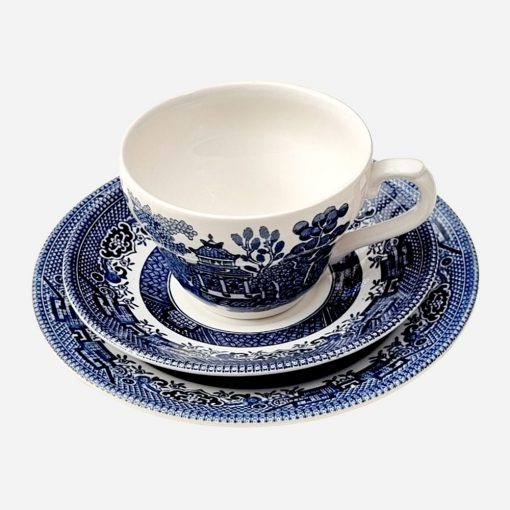 Trío de Té Inglés Churchill Old Willow Blue
