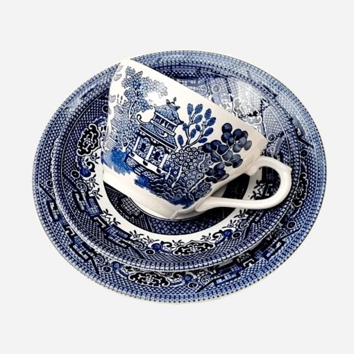 Trío de Té Inglés Churchill Old Willow Blue - Imagen 2