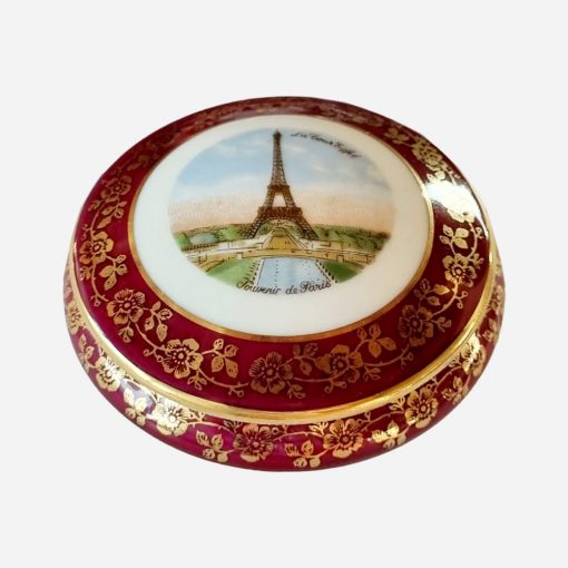 Caja Joyero Francesa Limoges Torre Eiffel