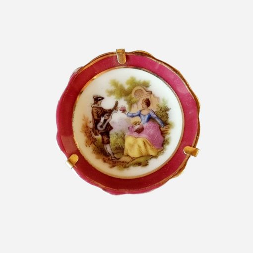 Mini Plato Limoges Escena Galante