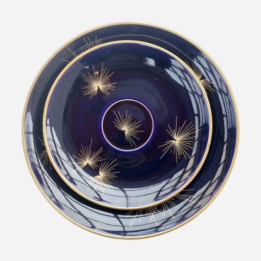 Trío de Té Alemán Bavaria Echt Kobalt Feuerwerk - Imagen 3