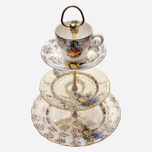 Pedestal Inglés 3 Niveles Crinoline Lady