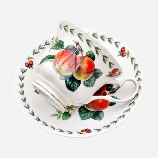 Dúo de Té Inglés Redouté Fruit 1998 Roy Kirkham - Imagen 2