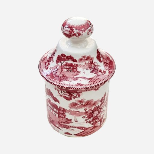 Canister de Porcelana Español San Claudio Willow Red