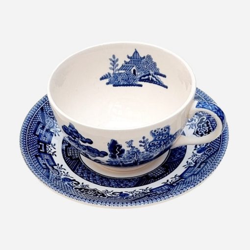 Dúo de Té Inglés Old Willow Blue Broadhurst