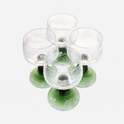 Juego de 4 Copas De Vidrio Alemanas de Vino