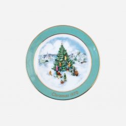Mini Plato Decorativo Navidad Avon 1989 Trimming The Tree