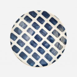 Plato de Porcelana Japonés Geométrico Blue & White