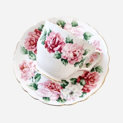Dúo de Té Inglés Crown Staffordshire - Imagen 2