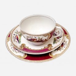 Trío de Té Inglés Myott Chelsea Bird - 1955