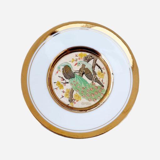 Plato Decorativo Japonés Chokin 24k Gold