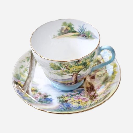 Dúo de Té Inglés Vintage años '50 Shelley Woodland