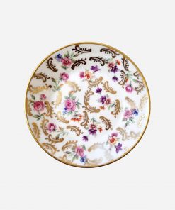 Mini Plato Inglés Floral Dorado