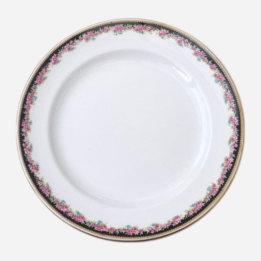 Plato de Torta Inglés Maddock Royal Vitreous Guarda negra Floral