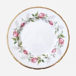 Plato de Torta Inglés Paragon Floral Borde Dorado