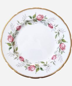 Plato de Torta Inglés Paragon Floral Borde Dorado
