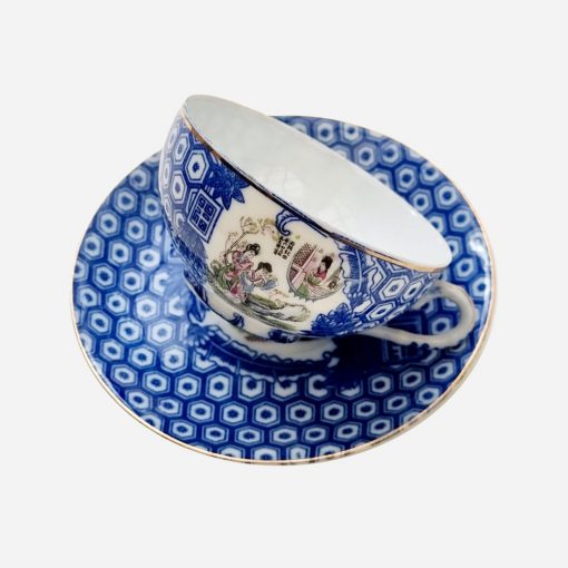 Dúo de Té Demitasse Chino Vintage - Imagen 2