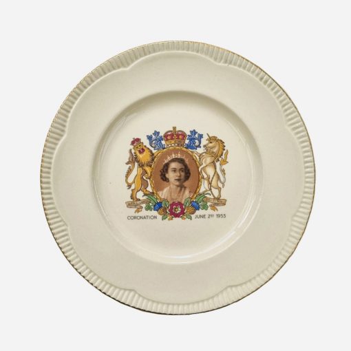 Plato Conmemorativo Clarice Cliff Coronación Queen Elizabeth 1953