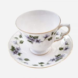 Dúo de Té Inglés Queen Anne Forget Me Not