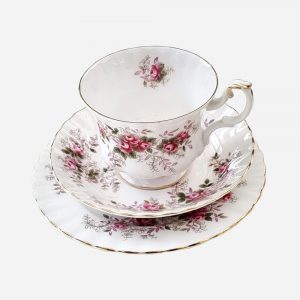 Trío de Té Inglés Royal Albert Lavender Rose