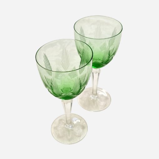 Juego de 6 Copas Francesas de Cristal Tallado - Imagen 2