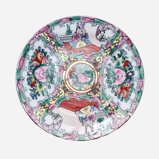 Plato de Pan Rose Medallion Canton Siglo 19