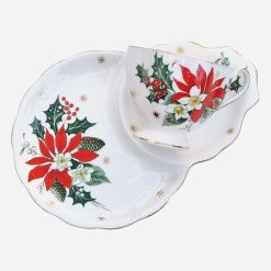 Alternative view of Dúo de Té Snack Inglés Queen Anne Noel 1950