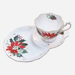 Dúo de Té Snack Inglés Queen Anne Noel 1950