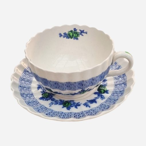 Dúo de Té Inglés Copeland Spode Blue Belle Circa 1929