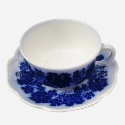 Taza Chocolatera Porcelana Sueca Flow Blue