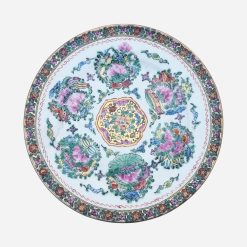 Plato Decorativo Chino Famille Rose Vintage Pender & Peony