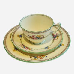 Trío de Té Crown Staffordshire Mid Century