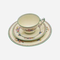 Trío de Té Crown Staffordshire Mid Century