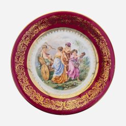 Plato Francés Limoges Fragonard Diseño Angélica Kauffman